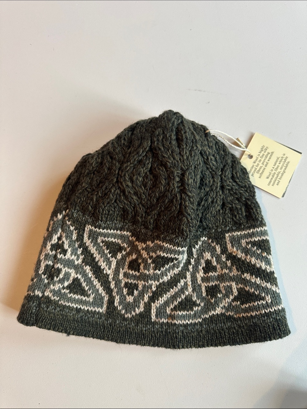 UNISEX Aran wool hat